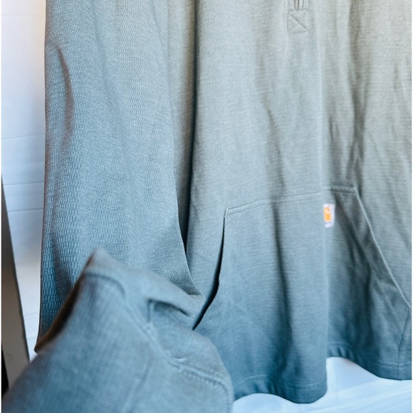 Carhartt Relaxed Fit Heavy Cotton Half Zip Thermal Size M - Picture 7 of 11